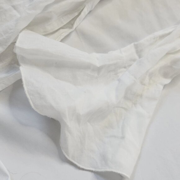 Boston Proper Women's Size 4 Embroidered Tunic Top Tie Back White Boho - Picture 6 of 8